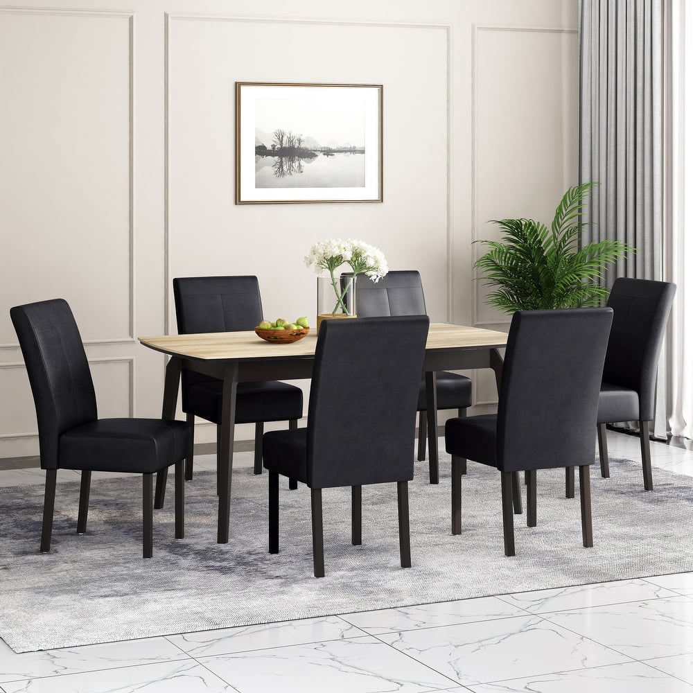 Pertica Upholstered T-Stitch Dining Chairs (Set of 6) by Christopher Knight Home