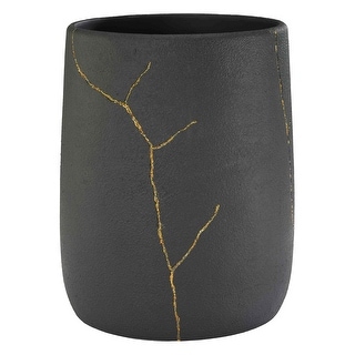 Nicole Miller Sydney Black/Gold Wastebasket - Bed Bath & Beyond - 40048480