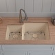 preview thumbnail 2 of 10, Lexicon Platinum Quartz 40/60 Double Bowl Kitchen Sink