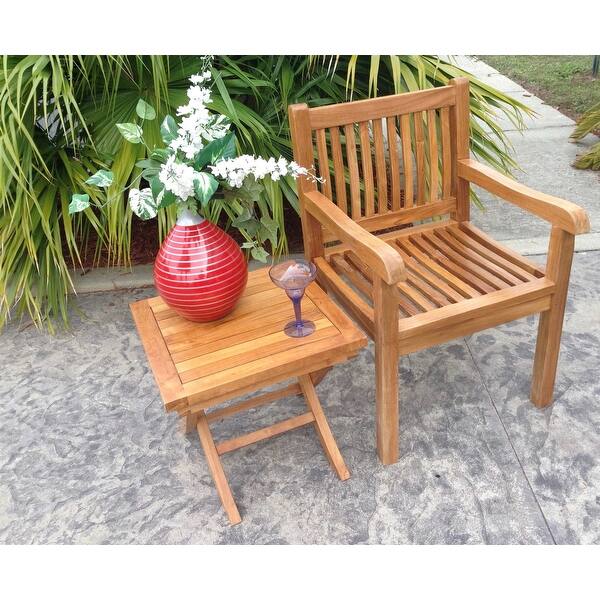 Shop Seven Seas Teak Outdoor Teak Wood Patio Folding End Table Overstock 31290707