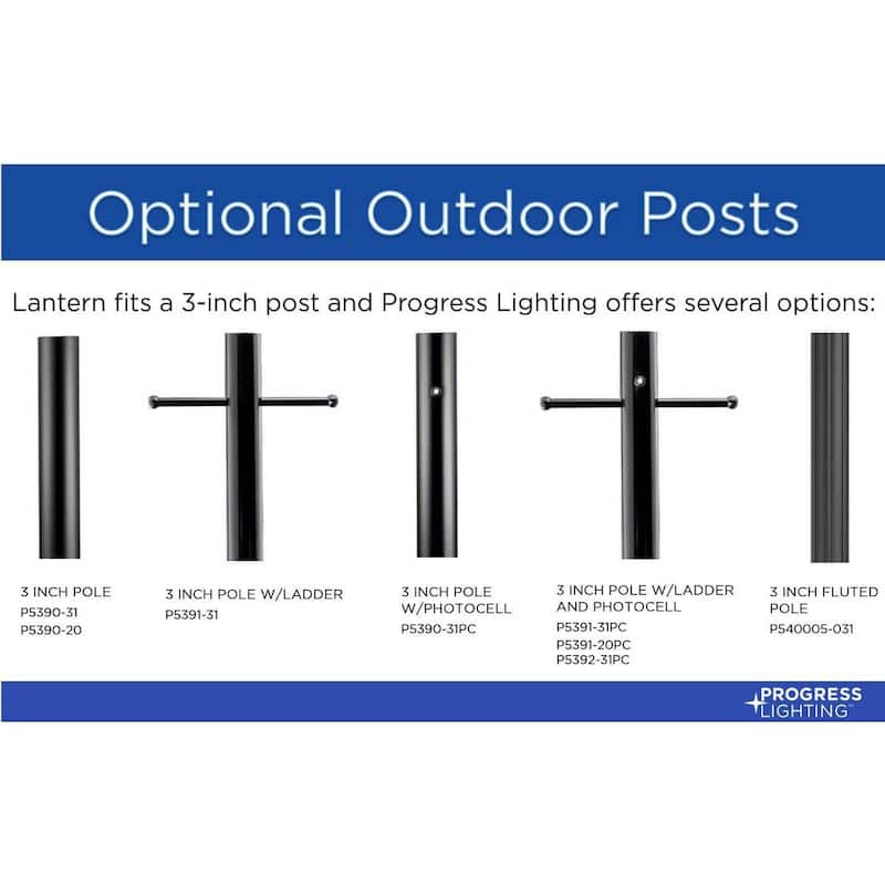 Cedar Springs Collection One-Light Gloss Black Metal Shade Farmhouse Outdoor Post Lantern - 13.25 in x 18.5 in x 17 in