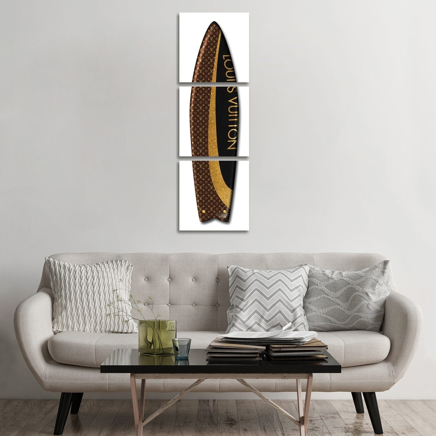 Modern Surfboard - Set of 3 - Art Prints or Canvases