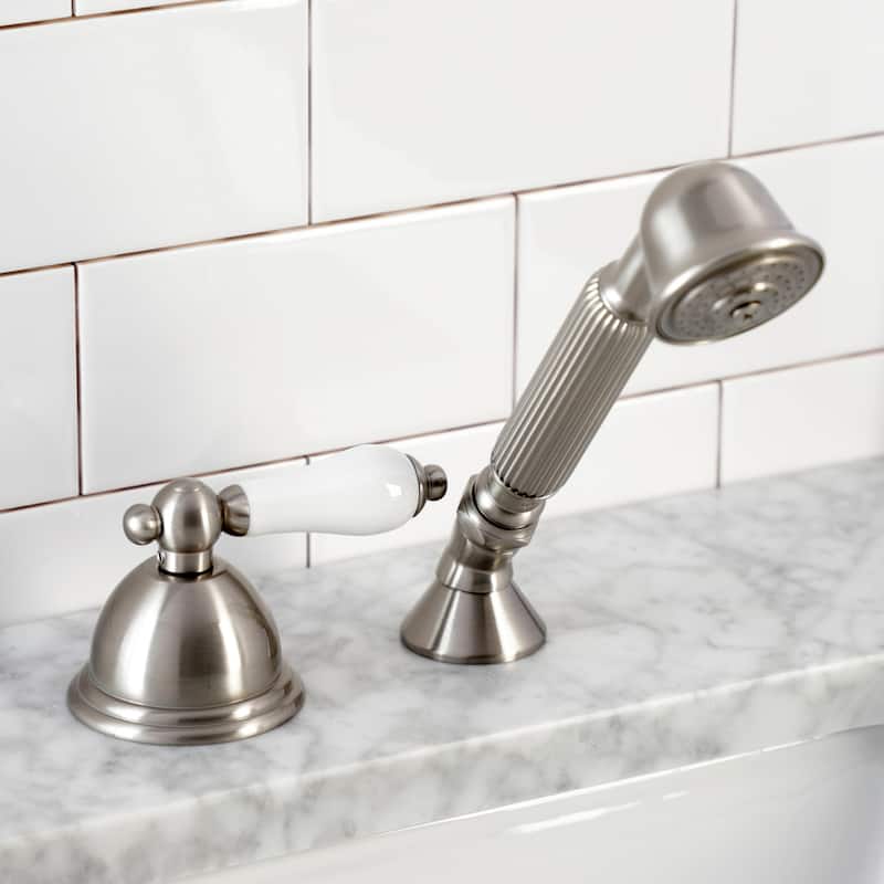 Vintage Deck Mount Hand Shower with Diverter for Roman Tub Faucet