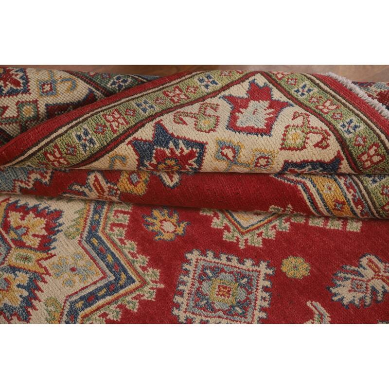 Oriental Kazak Area Rug Handmade Wool Carpet - 5'0" x 6'9"