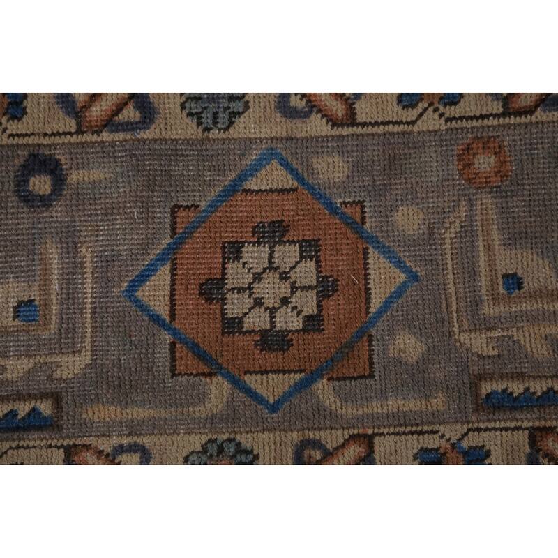 Traditional Blue Tabriz Persian Area Rug Hand-Knotted Wool Carpet - 9'4"x 12'5"