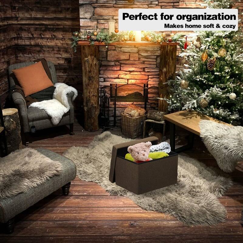 Small Storage Ottoman Stool Foot Rest