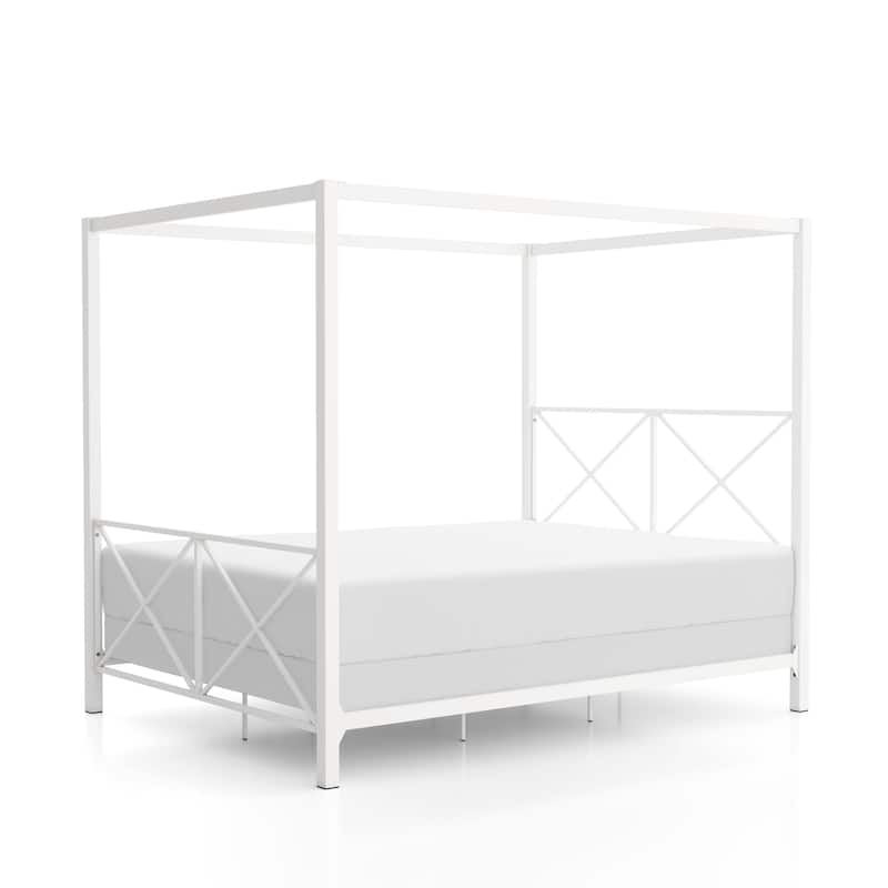 Furniture of America Rosemarie Canopy Metal Bed