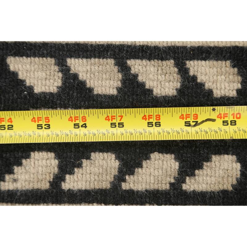 Geometric Nepalese Vegetable Dye Oriental Wool Area Rug Hand-knotted - 6'2" x 9'3"