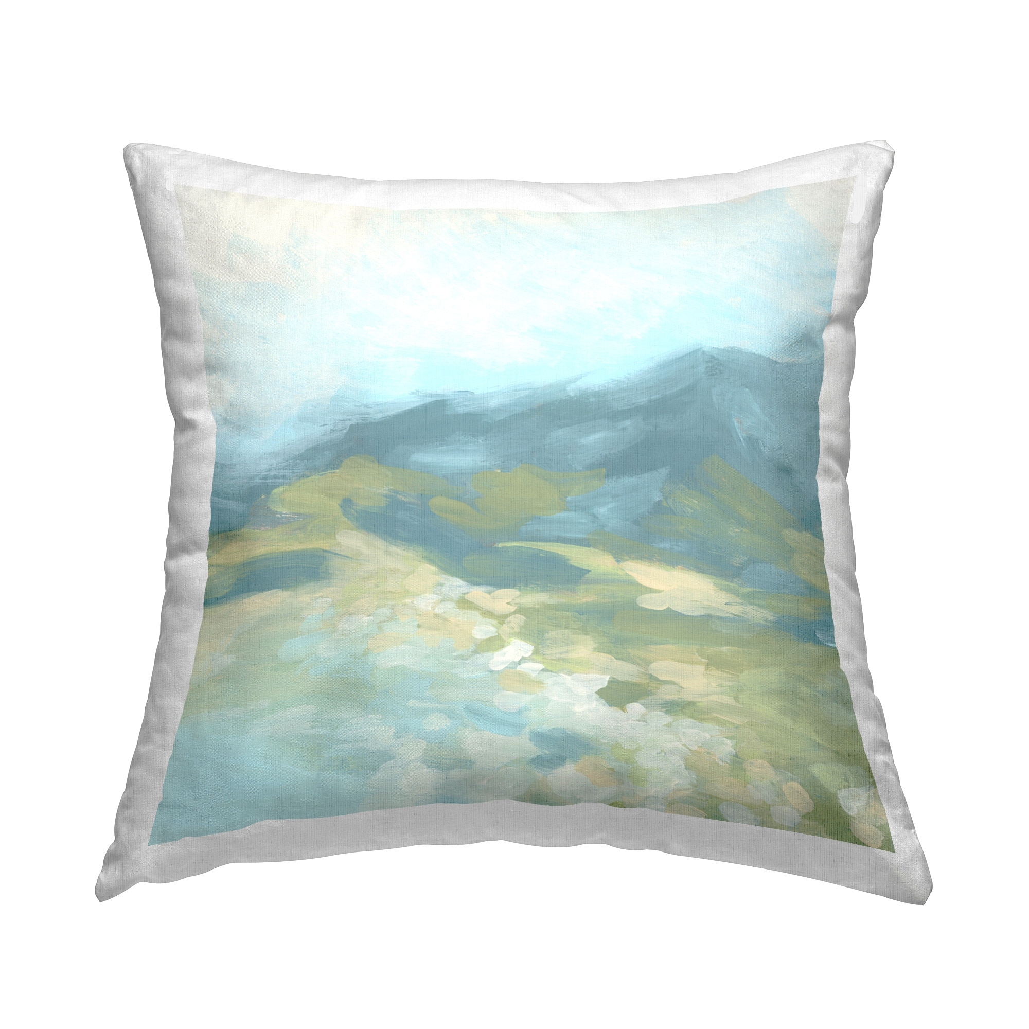 Stupell Mountain Pond Abstract Decorative Printed Throw Pillow Design by June Erica Vess