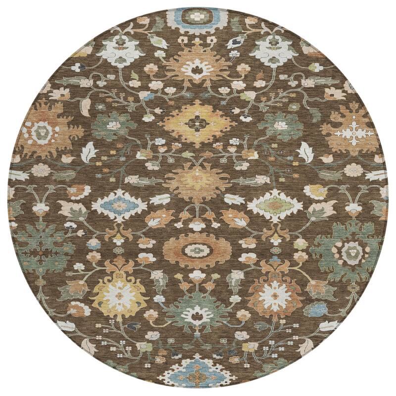 Machine Washable Indoor/ Outdoor Traditional Marci Chantille Rug