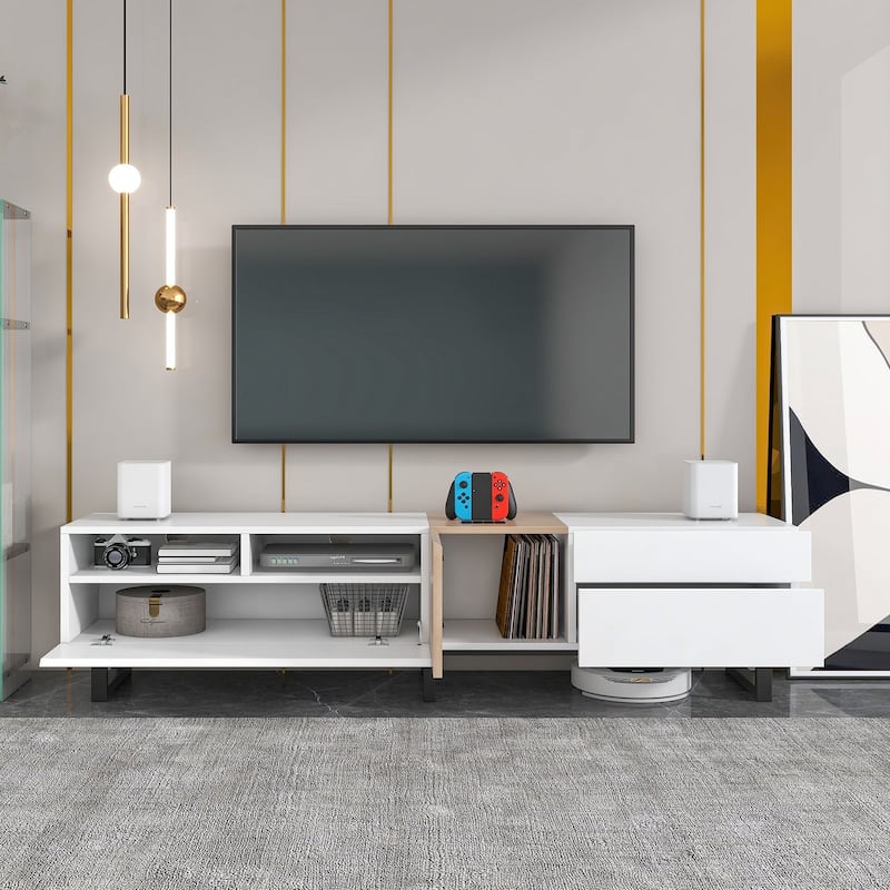 Double Storage Space Modern TV Stand - 70.90" x 15.00"