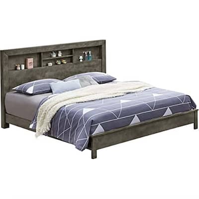 Gray Full Bed with Transitional Style, Sleek Finish and Spacious Frame for Comfortable Bedrooms or Organized Guest Rooms