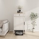 preview thumbnail 1 of 13, Anmytek Robot Vacuum Storage Cabinet with Drawer and Wheels Adjustable Charging Station Organizer