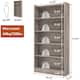 72-inch Bookcase, Modern 6-Tier White Bookshelf, Wood Display Shelf