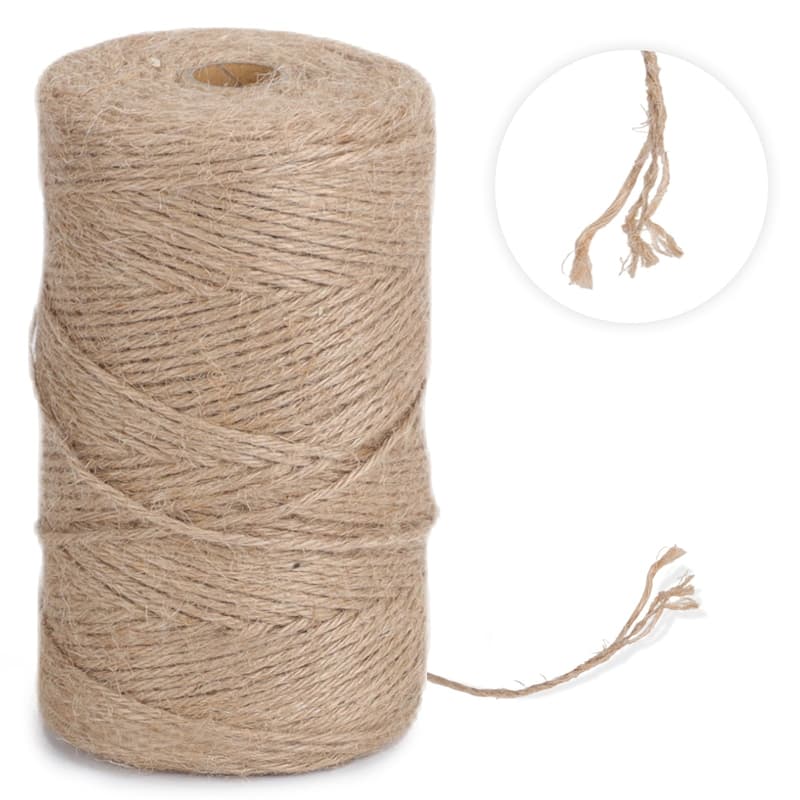 VECELO Brown Garden Twine Strong Hemp Rope for Gardening Plant Tie Floristry Crafts Gift Wrapping Packing Decor