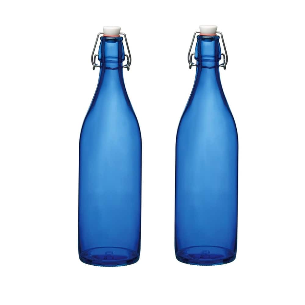 Bormioli Rocco Set of 2 Giara Glass Bottles with Leak Proof Lid