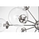 preview thumbnail 25 of 44, Masakee 12-light Sputnik Metal Chandelier with Clear Glass Globe Shades