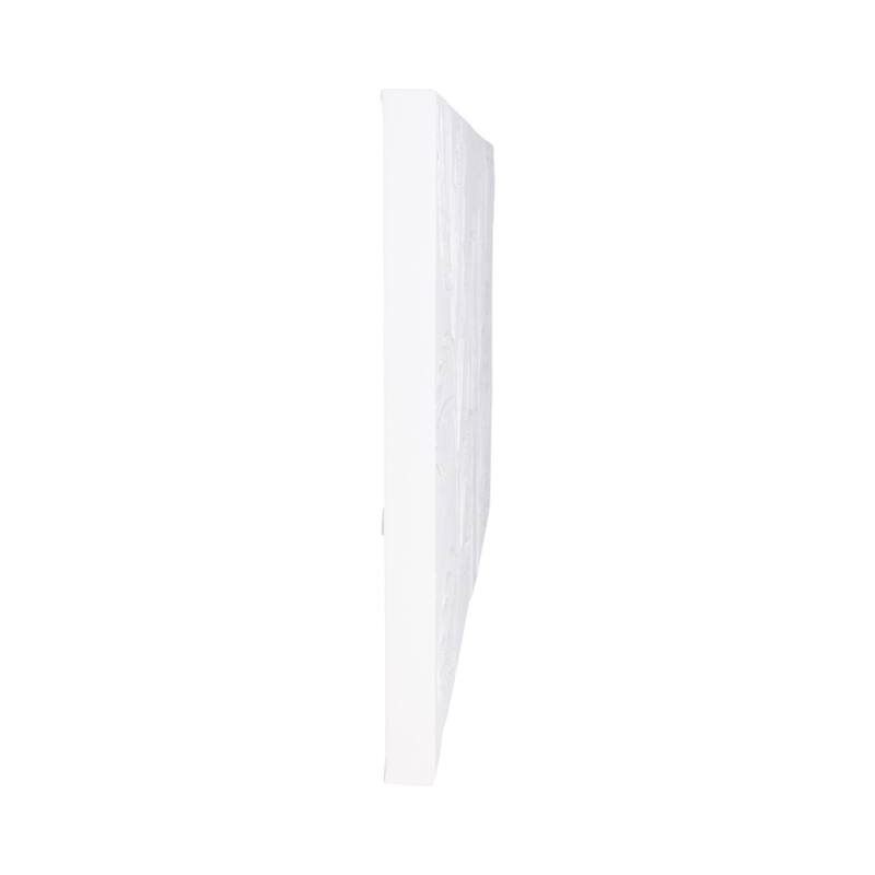 Canvas Wall Art Modern Textured Leaf Design (Set of 4) - 20" Ivory