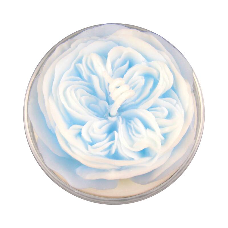 Austin Rose Scented Candle with Glass Base
