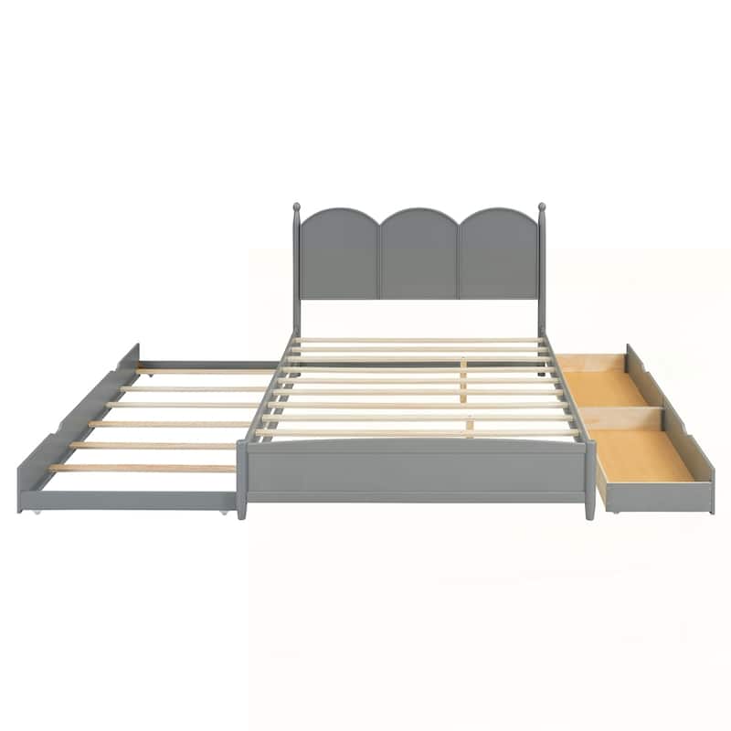 Platform Bed With with 2 Big Drawers
