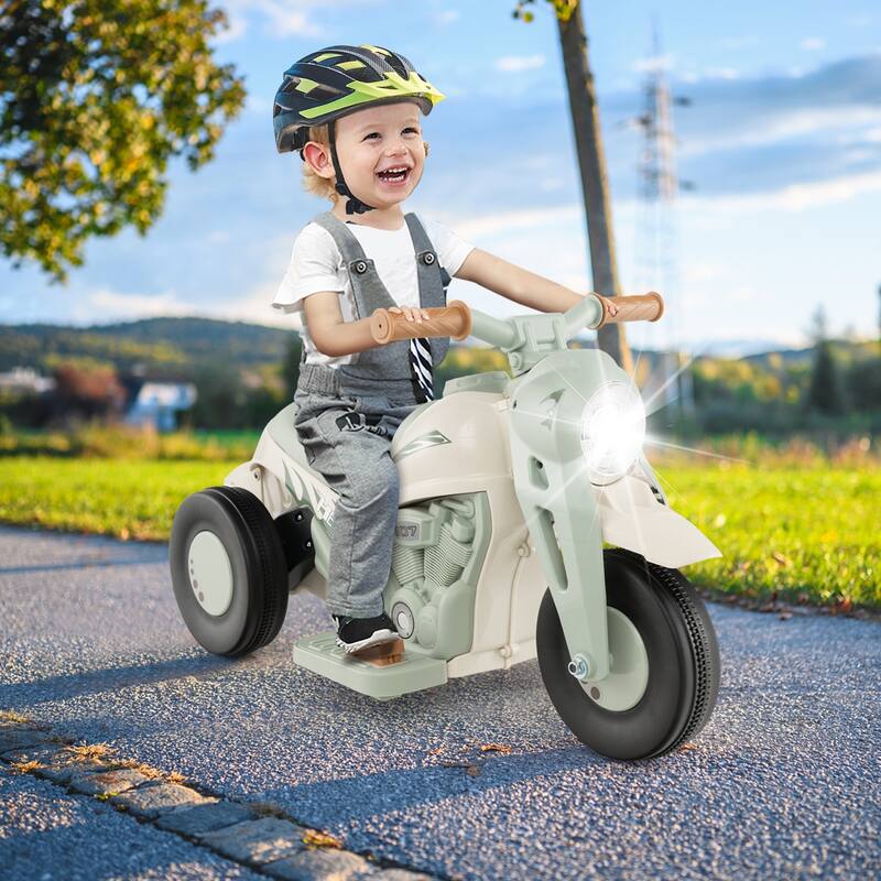 6V Kids Electric Ride on Motorcycle with Bubble Maker and Music - 32"x 14" x 17"