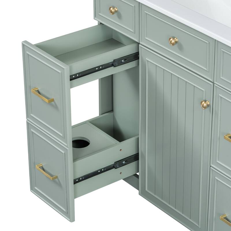 36 Inch Bathroom Vanity with Sink Combo Solid Wood Cabinet 3 Drawers