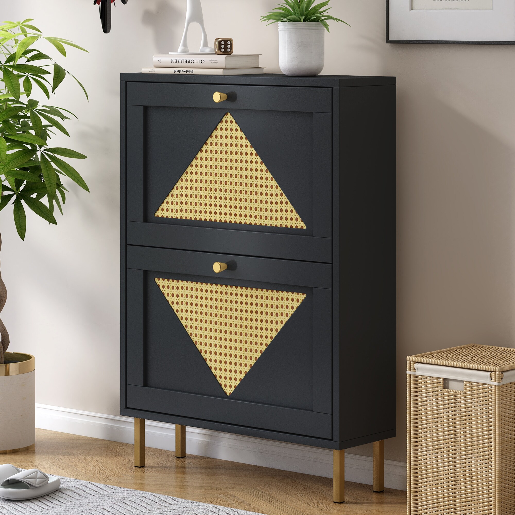 Gold shoe sale cabinet