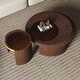 preview thumbnail 2 of 21, Set of 2 Round Coffee Tables, Mid-century Nesting Coffee Tables Sofa Center Tables