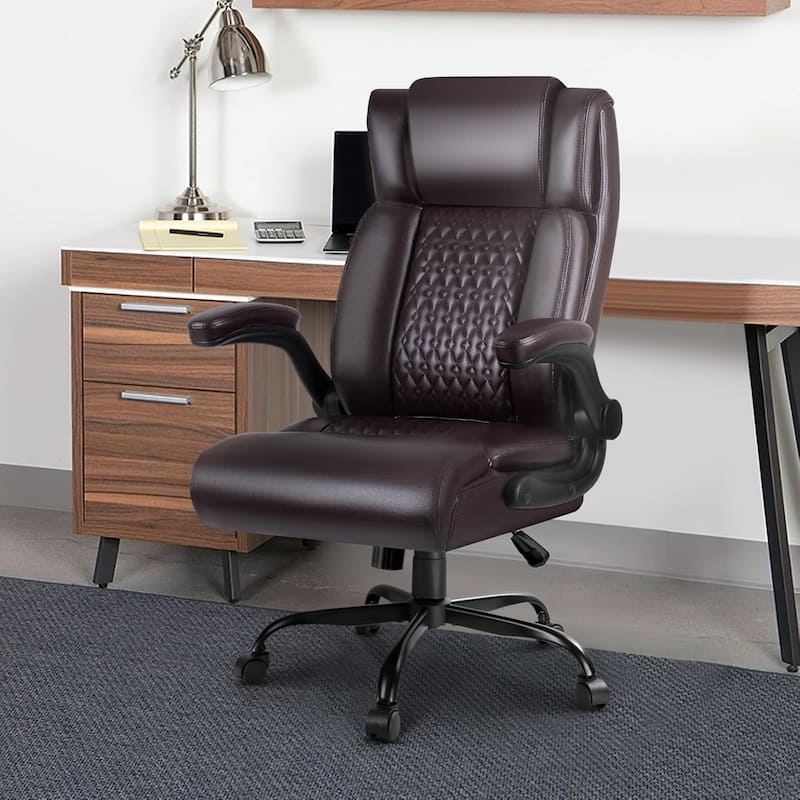 BOSSIN Executive Office Chair,Big and Tall Office Chair with Ergonomic,High Back,and Lumbar Support