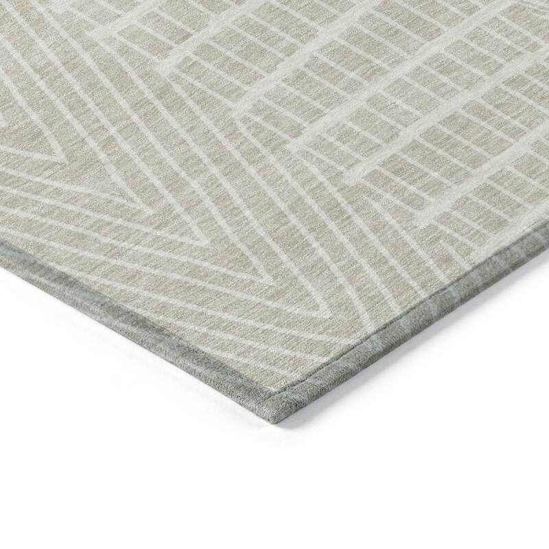 HomeRoots Geometric Transitional Rectangle Outdoor Rug