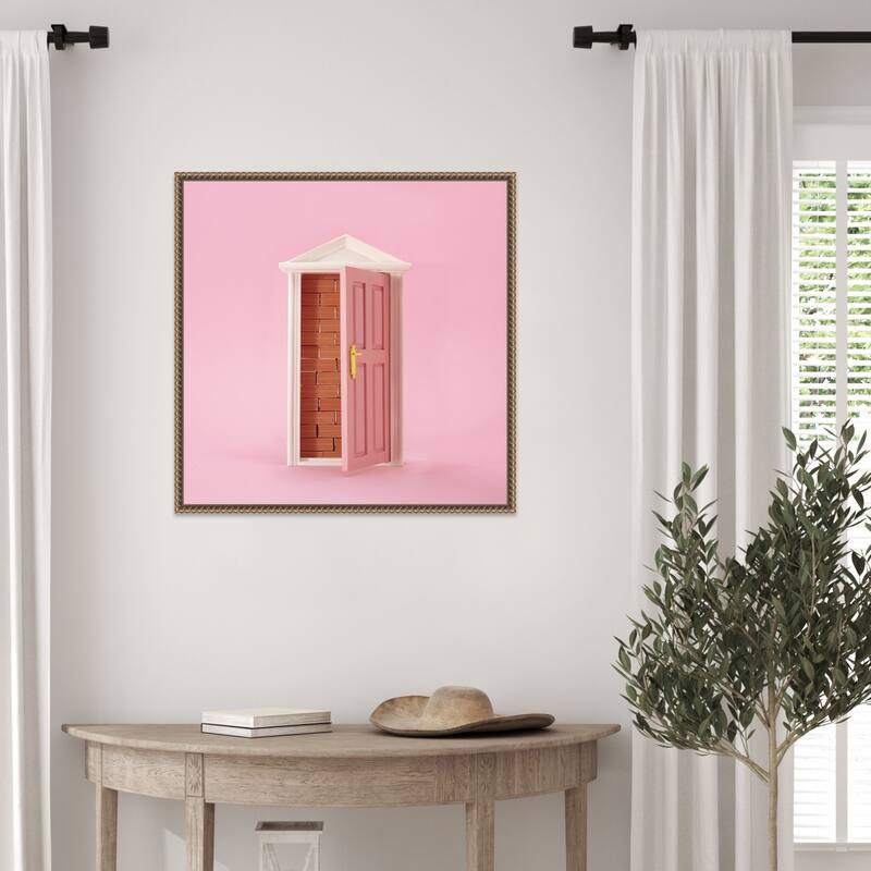 Brick Wall by Julia Ramiro Framed Canvas Wall Art Print