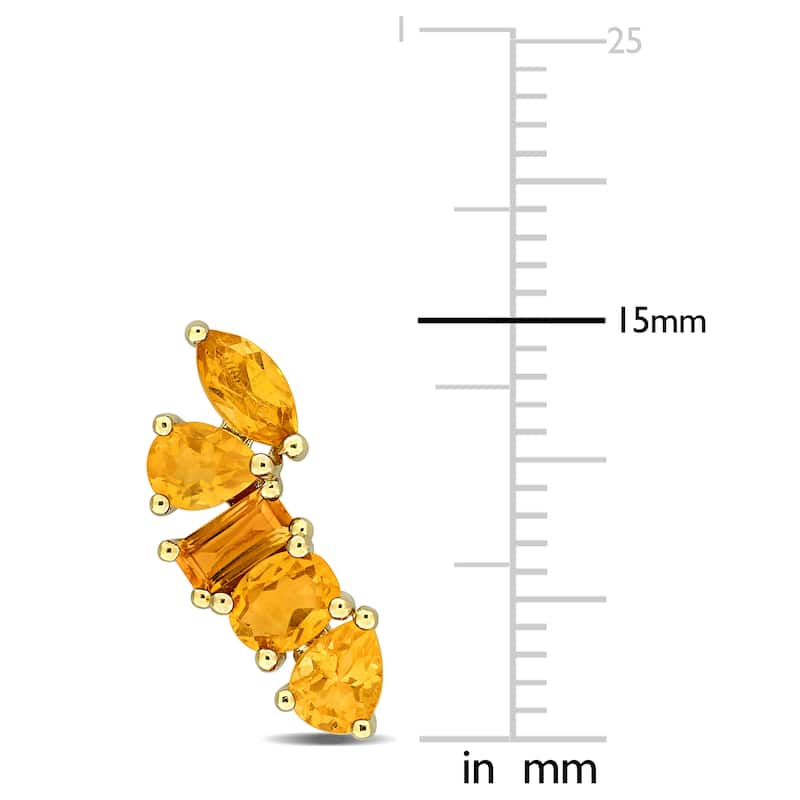 Miadora Multi-Gem Five Stone Drop Earrings Sterling Silver