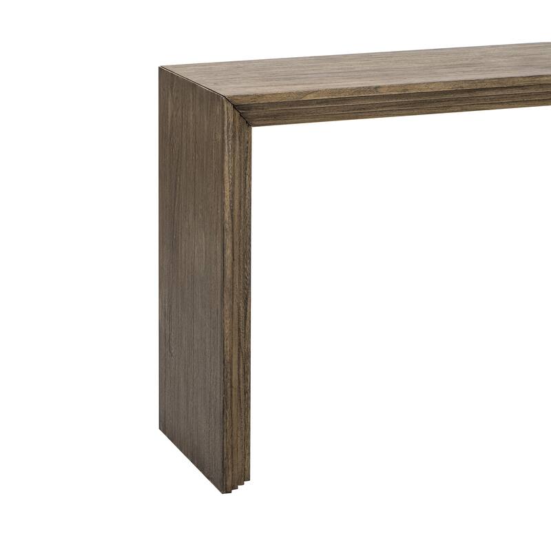 Paulownia Veneer Console Table, Modern Sofa Table Long Entryway Table Accent Table 59.2''L x 15.8''W x 31.8''H