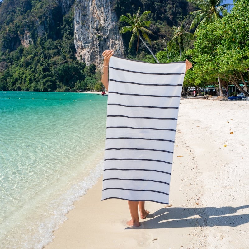 Arkwright Las Rayas 4-Piece Striped Beach Towel Set - 30x60