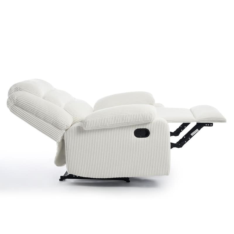 Modern 36'' W Cotton/ Corduroy Push Back Manual Recliner Chair