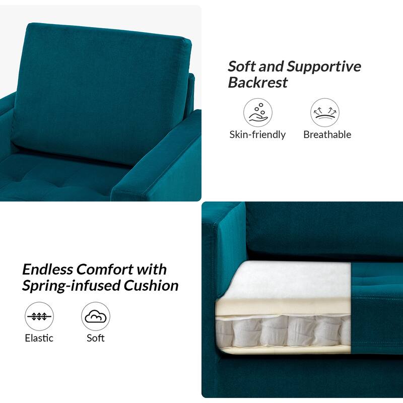 Trendy Elastus Comfy Club Chair with Chic Metal Legs for Stylish Decor