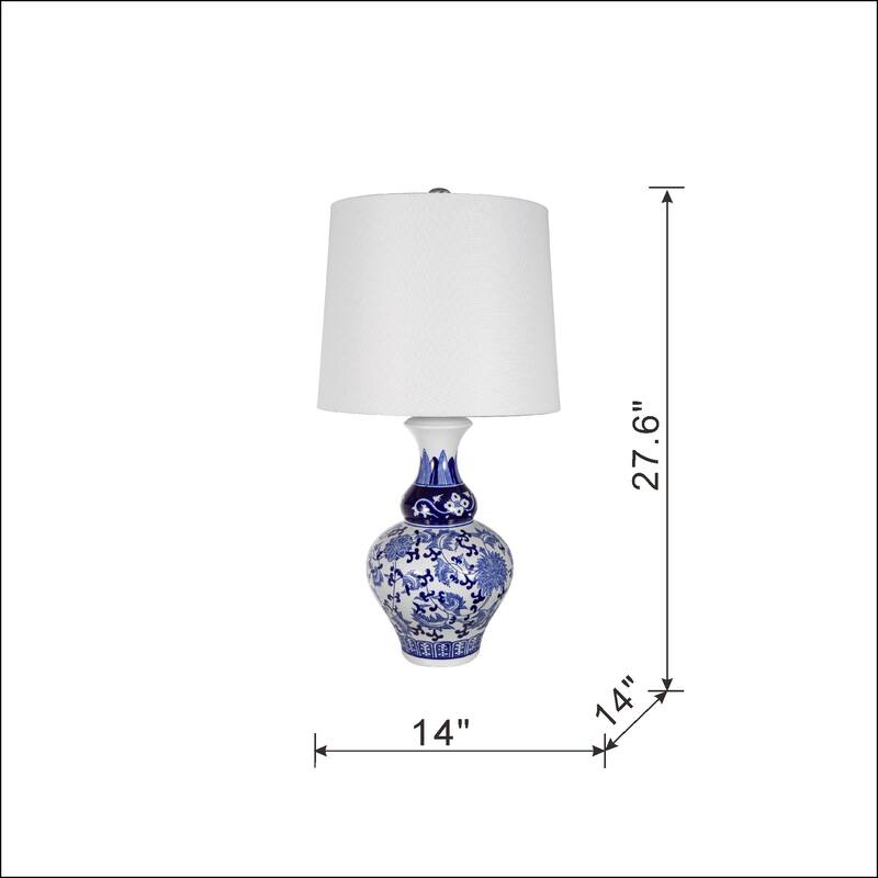A&B Home Round Ceramic Vase Lamp