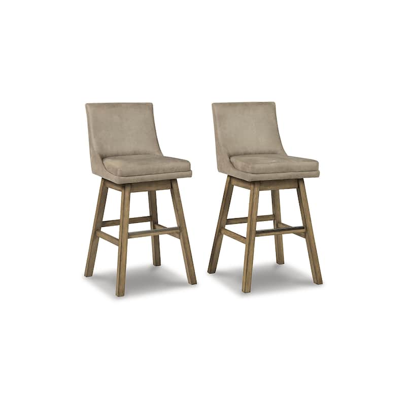 Signature Design by Ashley Tallenger Upholstered Swivel Stool (Set of 2)