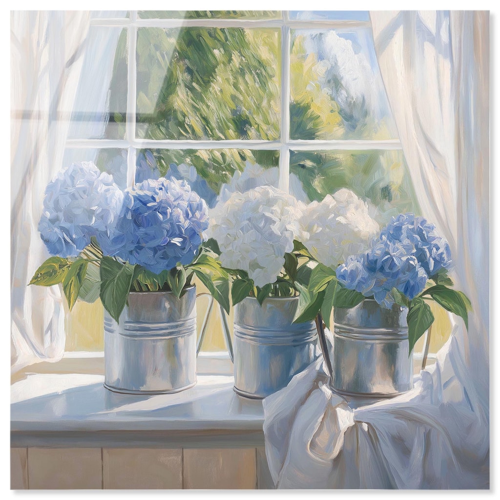 Window Bloom Acrylic by Art Remedy, Ready to Hang