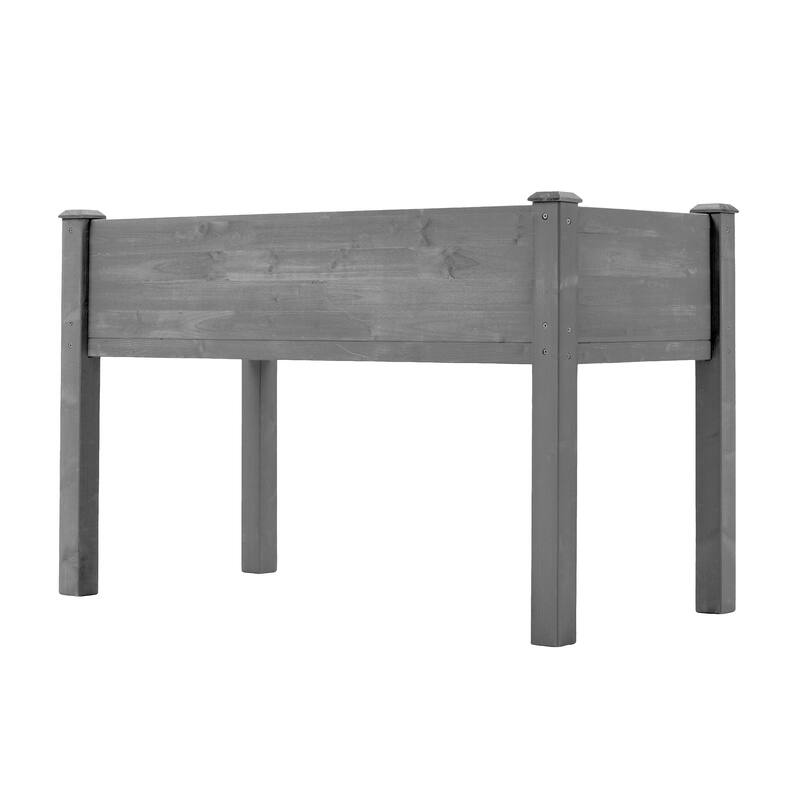 Natural Elevated Planter Box for Outdoor Use with Eco-Friendly Finish