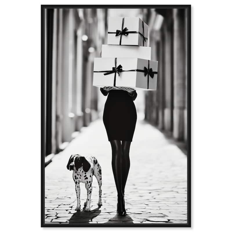 City Dalmatian II Canvas by Art Remedy - Black - 10" x 15"