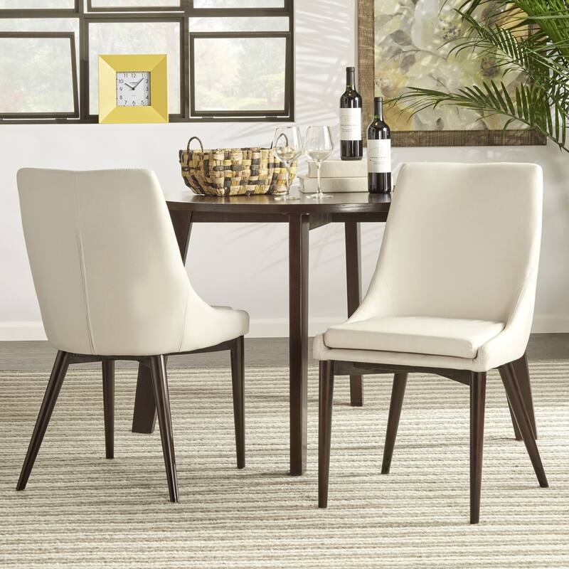 Sasha Mid-century Barrel-back Dining Chairs (Set of 2) by iNSPIRE Q Modern - White