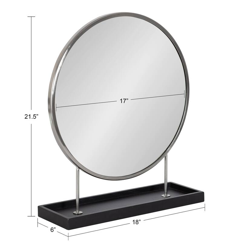 Kate and Laurel Maxfield Round Tabletop Mirror