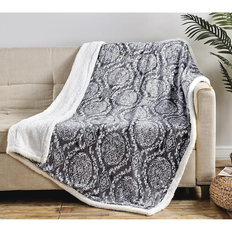 Faith Hope Love Amor Eterno Be Mine Love Collection Valentine's Day Throw Blanket (50" x 60") with Sherpa Backing - Gracey - N/A