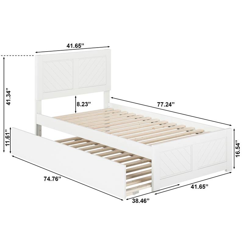 AFI, Canyon Platform Bed with Matching Footboard & Trundle