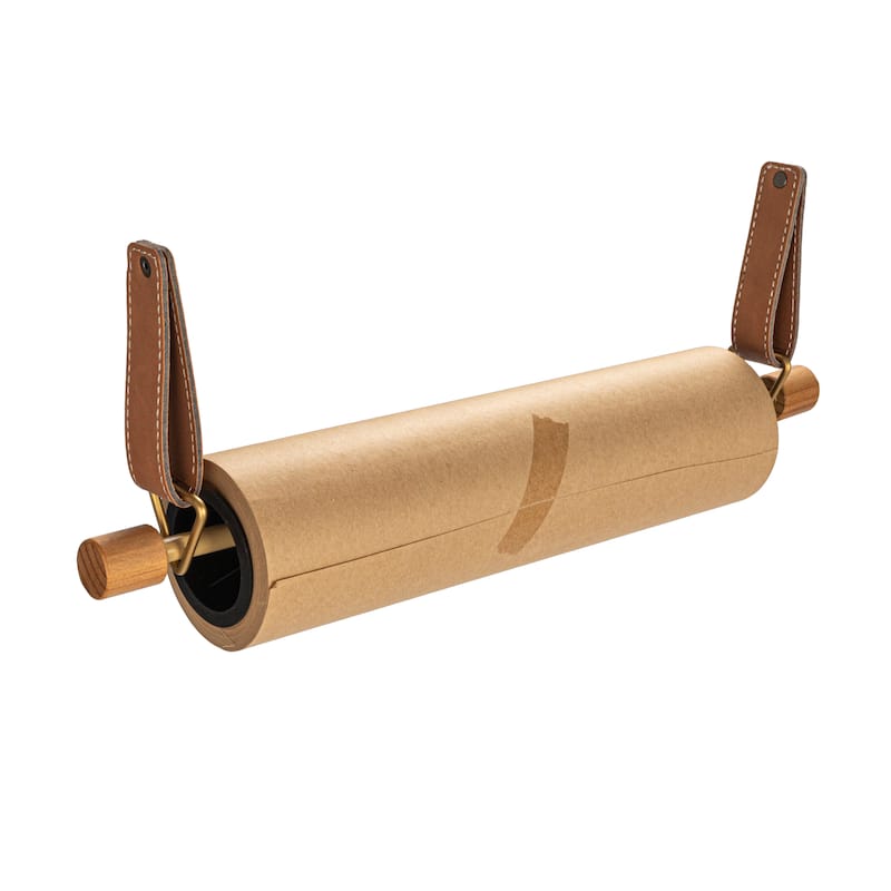 Wood Wall Mounted Paper Dispenser with Paper Roll - 16.3"L x 3.0"W x 6.3"H