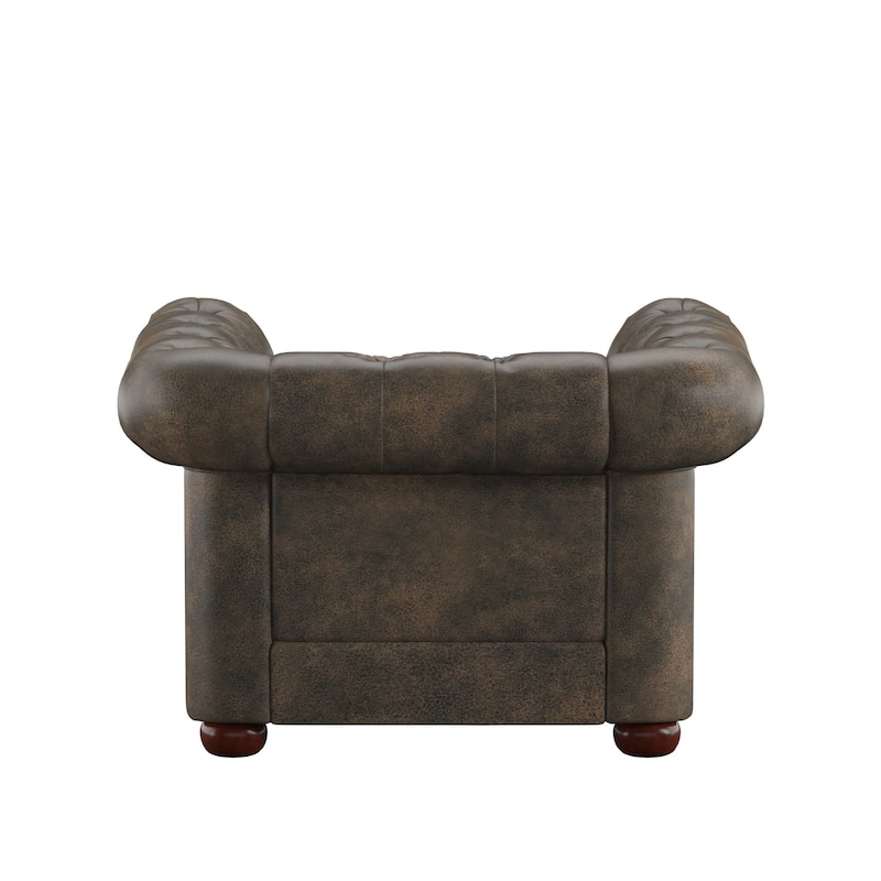Knightsbridge Tufted Scroll Arm Chesterfield Chair by iNSPIRE Q Artisan