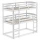 preview thumbnail 8 of 7, Twin over Twin over Twin Triple Bunk Bed,Clean Silhouette and Elegant Tones,High Quality Safety Design