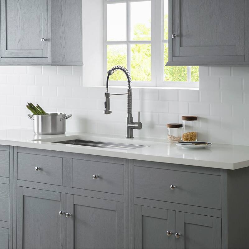 Aurora Single Handle Pull Down Kitchen Sink Faucet