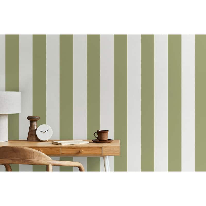 Fine Decor Tavish Sage Stripe Wallpaper